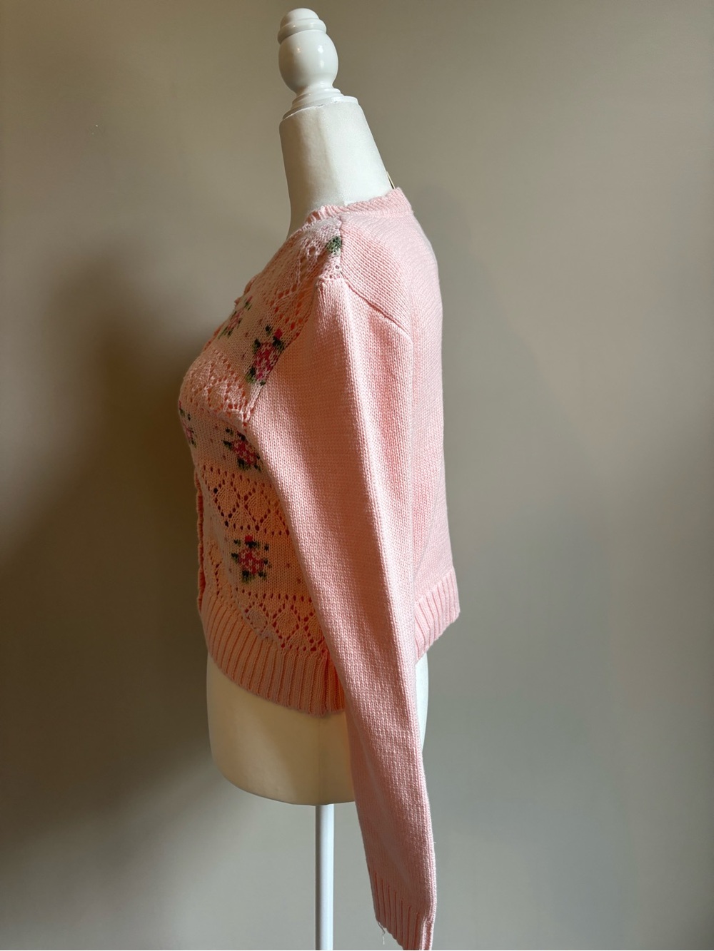 Size S - Freshman 1996 pink floral cardigan - Picture 4 of 4